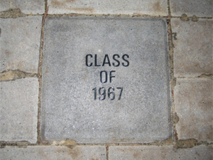 Class of 1967's Brick on Alumni Walk