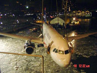 US Airways 1549 being lifted from the icy Hudson.